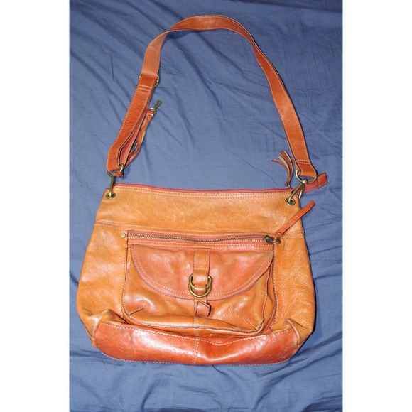 Y2K Vintage Fossil Leather Keyper Bag - Picture 1 of 4